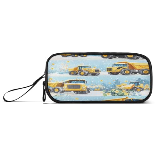 Federmäppchen mit großem Fassungsvermögen, für Teenager und Jungen, mit Reißverschluss, Bauwagen, Cartoon-Lader von Caihoyu