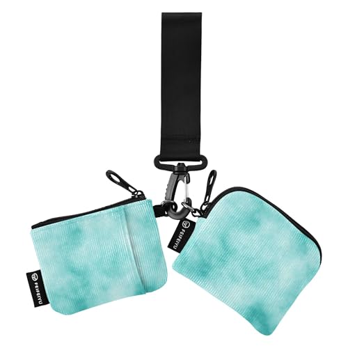 Green Fog Clouds Damen Münztaschen Kartenhalter Minimalistischer Reißverschluss Bargeld Geldbörse mit Reißverschluss Münzfach für Damen Mädchen 2 Stück, Mehrfarbig, 4.13"(L) x 3.5"(W), Reisezubehör von Caihoyu