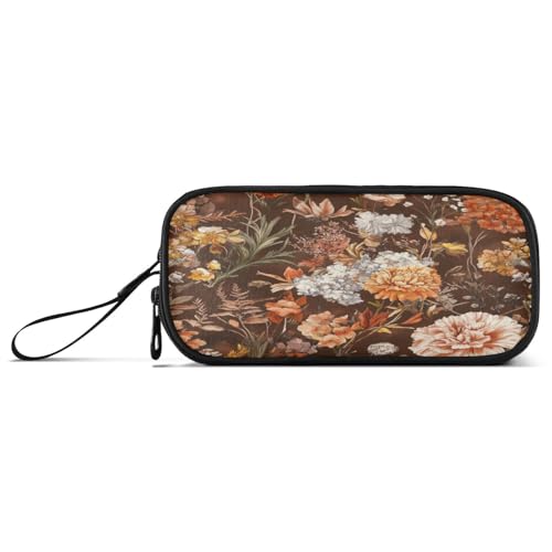 Große Kapazität Federmäppchen Halter College Student Make-up Tasche Schule Must Haves mit Fach Herbst Blumen Nelke Kaktus Amaryllis von Caihoyu