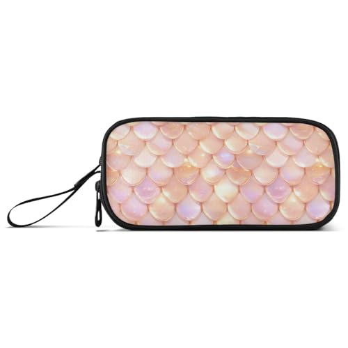 Große Kapazität Federmäppchen Halter Frauen Box Federmäppchen Kosmetik Tragbar Rose Gold Fischschuppen Funkelnd von Caihoyu