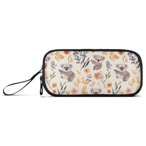 Große Kapazität Federmäppchen Mädchen Reise Federmäppchen Elementary mit Griff Cute Koala von Caihoyu
