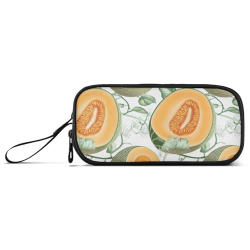 Große Kapazität Federmäppchen Mädchen Stehendes Federmäppchen Schulbedarf Tragbare Kunst Cantaloupe Obst von Caihoyu