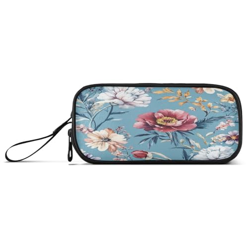 Große Kapazität Federmäppchen Mann Federmäppchen Tasche Büro Leicht Herbst Blumen Pfingstrosen Osteospermum Gladiolus von Caihoyu