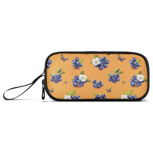 Große Kapazität Federmäppchen Teenager Mädchen Kinder Federmäppchen High School Supplies mit Fach Süße Blaubeeren Obst von Caihoyu