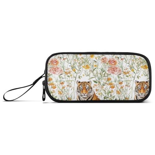 Große Kapazität Federmäppchen für Kinder mit Reißverschluss, Kindergarten mit Reißverschluss, lustige Tiger von Caihoyu