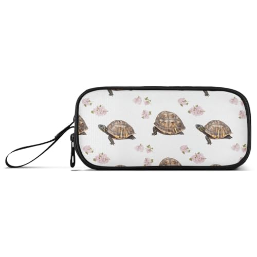 Großes Fassungsvermögen, Federmäppchen, Organizer, Lehrer, Reißverschluss, Federmäppchen, Schul-Must-Haves, mit Fach, süße östliche Box, Schildkröte, Reptilien, Weiß _1 von Caihoyu