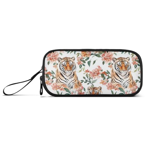 Großes Federmäppchen für Kinder, mit Bleistift, College, multifunktional, lustige Tiger von Caihoyu