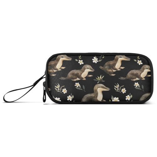 Großes Federmäppchen für Teenager, großes Federmäppchen, niedliches Schulzubehör mit Reißverschluss, lustiges Schnabeltier von Caihoyu