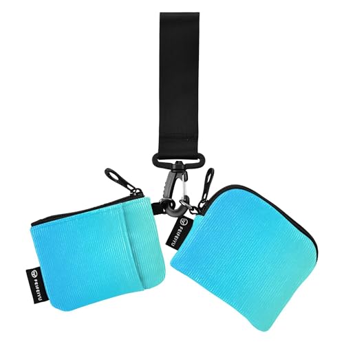Hellblauer Farbverlauf Damen Münztaschen Kartenhalter Mini Mode Reißverschluss Armband Geldbörse mit Reißverschluss Münzfach für Männer Frauen 2 Stück, Mehrfarbig, 4.13"(L) x 3.5"(W), Reisezubehör von Caihoyu