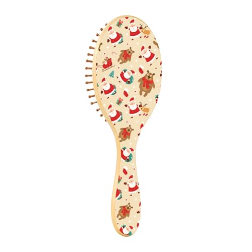 Holzbürste Holzpaddel-Haarbürste Holzhaarbürste für Frauen Holzmassagebürste Weihnachten von Caihoyu