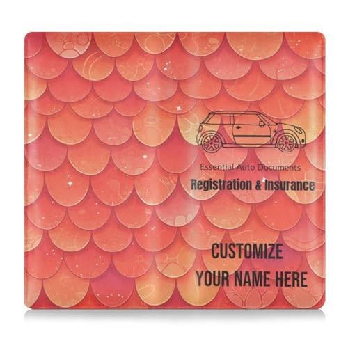 Individuelle Dokumententasche aus PU-Leder, für Registrierung und Versicherung, personalisierbar, für Männer, Frauen, Dokumententasche für Karten, wichtige Dokumente, Führerschein, Fahrzeug, Papiere von Caihoyu