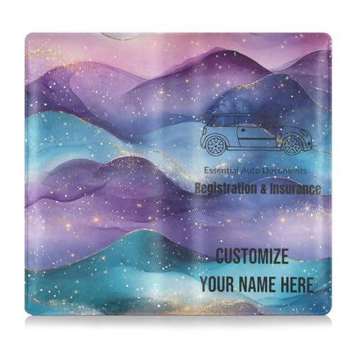 Individuelle Leder-Geldbörse für Registrierung und Versicherungskarte, personalisierbar, für Männer und Frauen, perfekte Auto-Essentials Geldbörse für wichtige Dokumente, Führerschein, Karten von Caihoyu