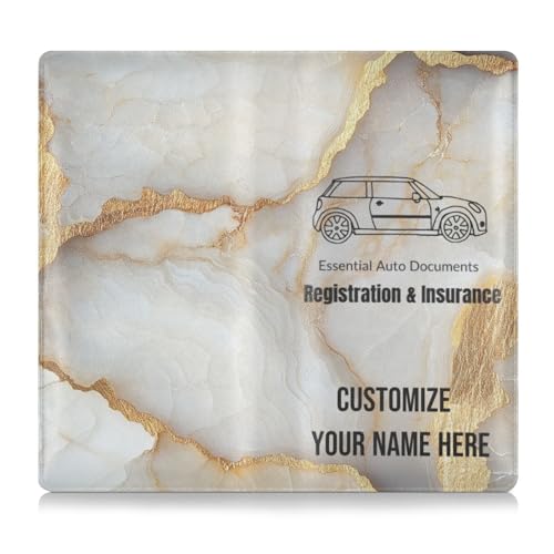 Individuelle Premium-Leder-Registrierungs- und Versicherungskartenhalter, personalisierbar, für Männer und Frauen, unverzichtbare Auto-Brieftaschen-Hülle für Fahrer, Autobesitzer, Anhänger, Motorrad von Caihoyu