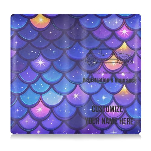 Individuelle Premium-Leder-Registrierungs- und Versicherungskartenhalter, personalisierbar, für Männer und Frauen, unverzichtbare Auto-Brieftaschen-Hülle für Karten, wichtige Dokumente, Führerschein von Caihoyu