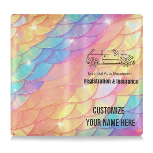 Individuelle Premium-Leder-Schutzhülle für Kfz-Zulassung und Versicherungskarten, personalisierbar, für Herren und Damen, unverzichtbare Brieftasche für Führerschein, Karten und wichtige Dokumente von Caihoyu