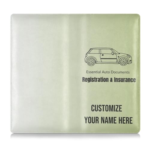 Individuelle Schutzhülle für Kfz-Registrierung und Versicherung, PU-Leder, personalisierbar, für Männer und Frauen, Geldbörse, Zubehör für Karten, unverzichtbares Dokument, Führerschein, Cyanblau von Caihoyu
