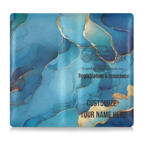 Individuelle Schutzhülle für Kfz-Zulassung und Versicherungskarten, personalisierbar, für Männer und Frauen, unverzichtbare Brieftasche für Karten, wichtige Dokumente, Führerschein, Fahrzeugpapiere von Caihoyu