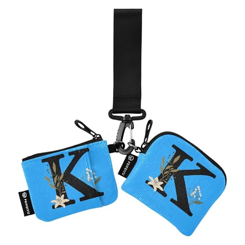 K Damen Kleingeldbörse Kartenetuis Slim Abnehmbare Kartenetui Geld Organizer mit Handgelenkschlaufe für Damen Herren 2 Stück, Mehrfarbig, 4.13"(L) x 3.5"(W), Reisezubehör von Caihoyu