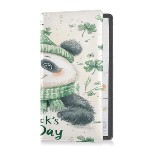 Kartenhalter aus PU-Leder, für Herren und Damen, perfekte Auto-Essentials Geldbörse für Karten, wesentliche Dokumente, Führerschein, Panda St, Panda St, 1 size von Caihoyu