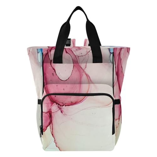 Kleinkind Wickeltasche Multifunktions Wasserdichte Mode Wickeltasche Für Babypflege für Casual Shopping Reisen Marmor Bunte Form Aquarelle Farbe von Caihoyu