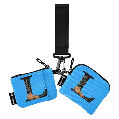 L Damen Münzgeldbörsen Kartenetuis Slim Abnehmbare Damen Geld Organizer mit Schlüsselanhänger für Arbeit Reisen 2 Packungen, Mehrfarbig, 4.13"(L) x 3.5"(W), Reisezubehör von Caihoyu