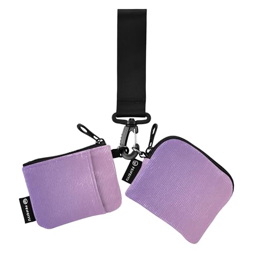 Lila Farbverlauf Damen Dual Wallets Busniess Kartenetuis Niedliche Mode Münzgeldbörse Kleingeldhalter mit Reißverschluss Münzfach für Damen Mädchen 2 Stück, Mehrfarbig, 4.13"(L) x 3.5"(W von Caihoyu