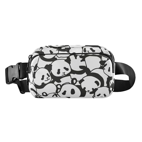 Niedliche Bauchtasche für Damen, Herren, Teenager, kleine Crossbody-Sporttasche mit verstellbarem Riemen für Reisen, Fitnessstudio, Arbeit, Pandabär-Muster, Illustration, Pandabär-Muster-Illustration, Niedliche Bauchtasche für Damen, Herren, Teenager, kleine Crossbody-Sporttasche mit verstellbarem Riemen für Reisen, Fitnessstudio, Arbeit, Pandabär-Muster, Illustration, Pandabär-Muster-Illustration, von Caihoyu