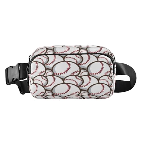 Niedliche Gürteltasche für Damen, Herren, Teenager, Mehrzweck-Gürteltasche mit verstellbarem Riemen für Reisen, Einkaufen, Laufen, Baseball-Muster, Baseball-Muster, Einheitsgröße, Casual Niedliche Gürteltasche für Damen, Herren, Teenager, Mehrzweck-Gürteltasche mit verstellbarem Riemen für Reisen, Einkaufen, Laufen, Baseball-Muster, Baseball-Muster, Einheitsgröße, Casual von Caihoyu