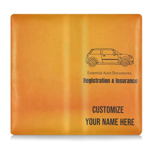 Personalisierbare Geldbörse aus PU-Leder für Auto-Registrierung, Versicherung und Ausweishalter, für Männer und Frauen, perfekte Auto-Essentials Geldbörse für Karten, wichtige Dokumente, Führerschein von Caihoyu
