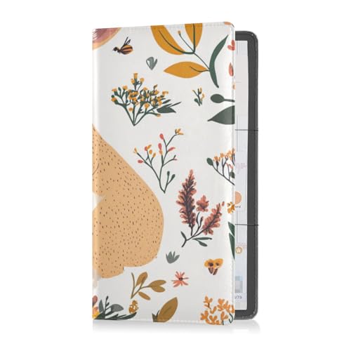 Premium Leder Auto Zulassung Versicherung & Ausweishalter Herren Damen LKW-Zubehör für jedes Auto, LKW, Motorrad, Anhänger oder Boot Ästhetisches Känguru von Caihoyu