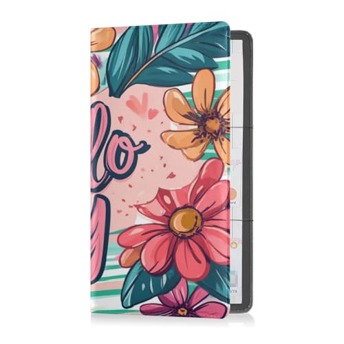 Pu Leather Car Registration and Insurance Card Holder Men Women Essential Car Wallet Case for Driver License, Cards & Essential Documents Valentines Day Flowers Golden Love, Valentinstag Blumen Golden von Caihoyu