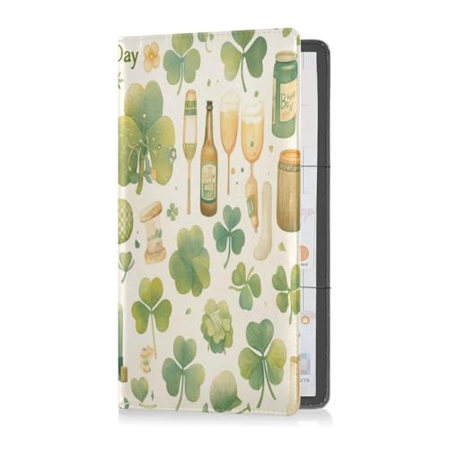 Pu Leder Auto Registrierung & Versicherung Kartenhalter Männer Frauen Auto Essentials für Karten, Essential Document Führerschein St. Patrick's Truck, St.Patrick's Truck, 1 size von Caihoyu