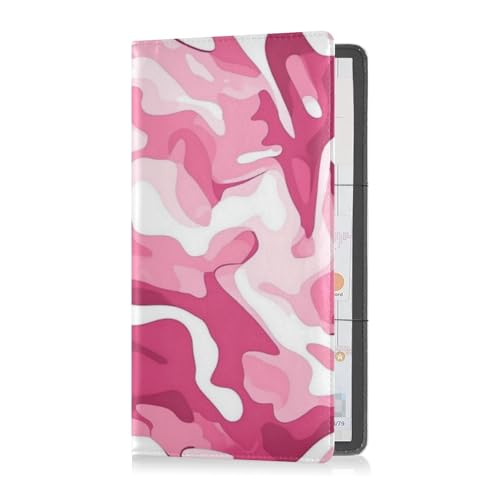Pu Leder Auto Registrierung und Versicherung Kartenhalter Männer Frauen Essential Auto Wallet Case für Dokumente, Karten, Führerschein Camouflage Weiß von Caihoyu