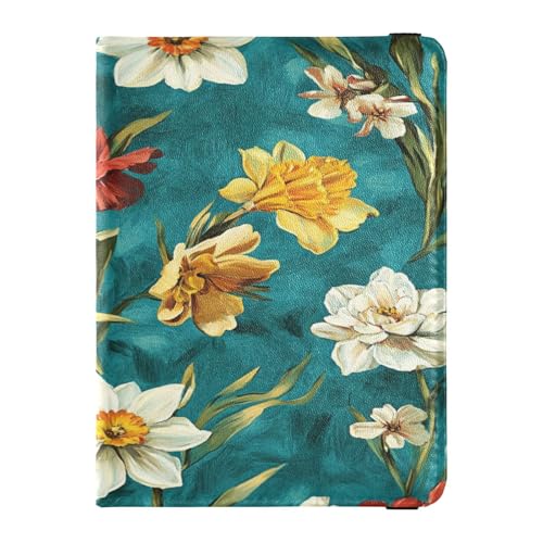 Reisepasshülle aus Leder, leicht, Ausweis, Impfkarte, Geldbörse, für Damen und Herren, Reiseutensilien, Mehrfarbig, 1 size, Casual von Caihoyu