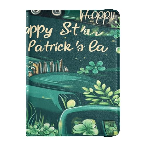 Reisepasshülle aus Leder, ultradünn, für Damen und Mädchen, Ausweis, Impfkartenhalter, Geldbörse, Reiseutensilien, St. Patrick's Day Truck, St.Patrick's Day Truck, 1 size, Casual Reisepasshülle aus Leder, ultradünn, für Damen und Mädchen, Ausweis, Impfkartenhalter, Geldbörse, Reiseutensilien, St. Patrick's Day Truck, St.Patrick's Day Truck, 1 size, Casual von Caihoyu