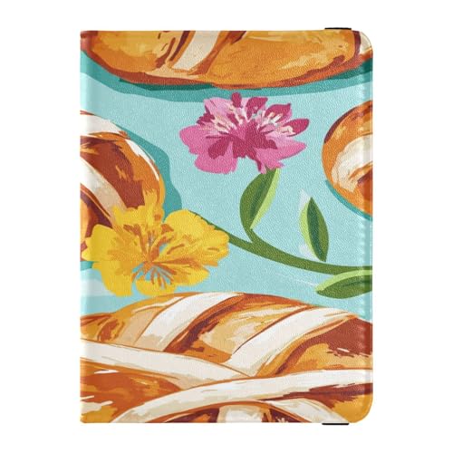 Reisepasshülle aus PU-Leder, wasserdicht, für Damen und Herren, niedliches Reisebuch, Reiseutensilien, Frohe Ostern, Hot Cross Buns, Happy Easter Hot Cross Buns, 1 size, Casual von Caihoyu
