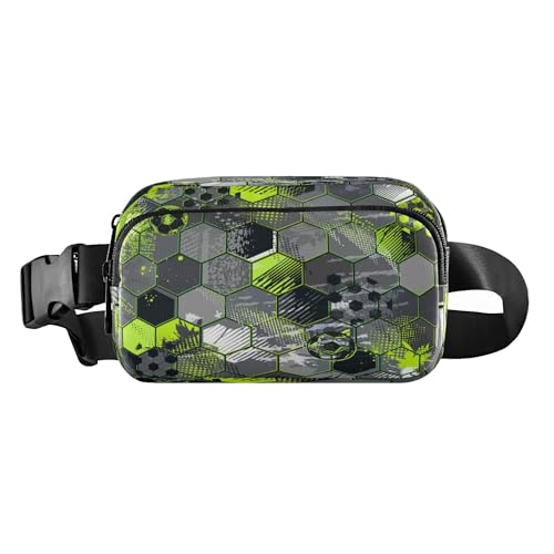 Stilvolle Gürteltasche für Herren und Damen, große Kapazität, Gürteltasche, Reisebrieftasche mit verstellbarem Riemen für Reisen, Laufen, Wandern, abstraktes Grunge-Fußball-Muster, modisch, Abstraktes Stilvolle Gürteltasche für Herren und Damen, große Kapazität, Gürteltasche, Reisebrieftasche mit verstellbarem Riemen für Reisen, Laufen, Wandern, abstraktes Grunge-Fußball-Muster, modisch, Abstraktes von Caihoyu