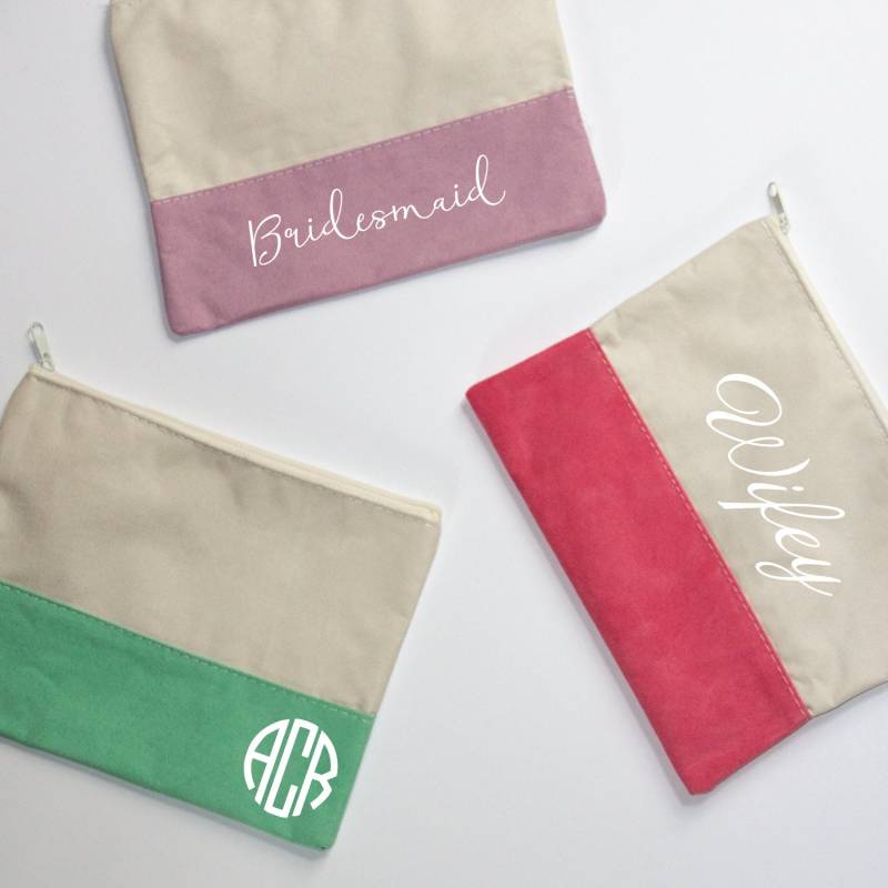 Anpassbare Kosmetiktasche/Make-Up Tasche/Braut Party Geschenk/Brautjungfer Tasche Anpassbare Kosmetiktasche/Make-Up Tasche/Braut Party Geschenk/Brautjungfer Tasche von CaileneCreatives