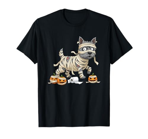Lustiger Cairn Terrier Mumie Kürbis Halloween Kinder Herren Damen T-Shirt Lustiger Cairn Terrier Mumie Kürbis Halloween Kinder Herren Damen T-Shirt von Cairn Terrier Lovers Halloween Outfits Boy Girl