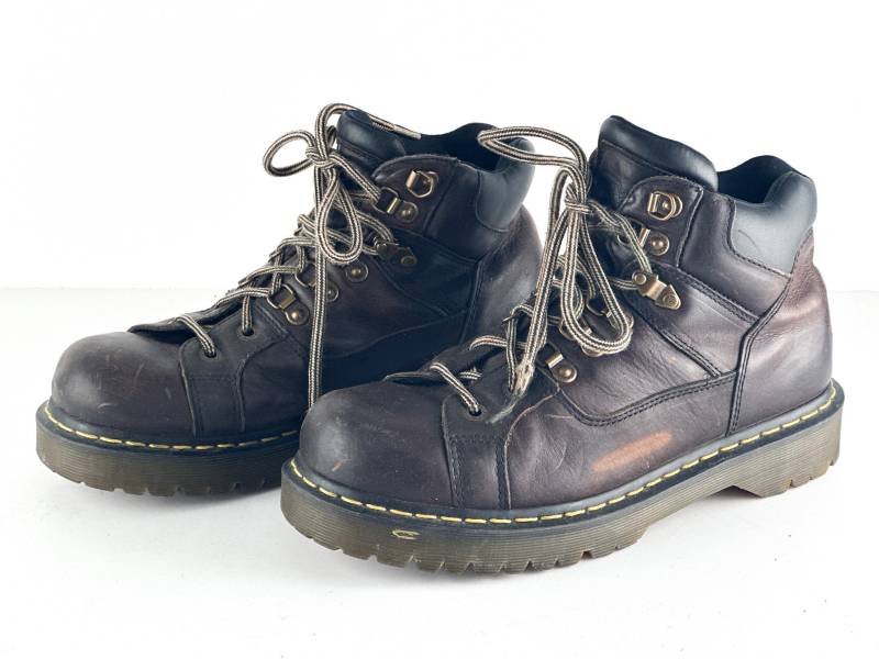 Größe 10 Doc Marten Braunes Leder 90Er Jahre Brogues 6 Ösen Schuhe Dr. Marten - Herren Eu-Größe von CairoVintage