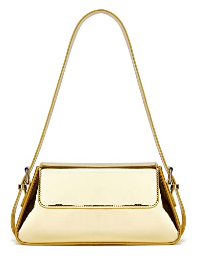 Abendtasche Damen Hobo Tasche Clutch Y2k Glitzernde Silber Geldbörse Tote Handtasche Schulter Party Tasche Niedliche Crossbody Taschen mit Geldbörse, Ein Gold, Einheitsgröße von Caissip