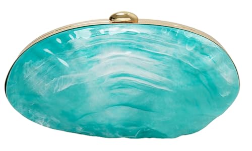 Caistre Damen Acryl Abendtasche 2025 Glitzer Marmor Clutch Geldbörse Trendy Hochzeit Party Abschlussball Handtasche, Blau, Einheitsgröße von Caistre