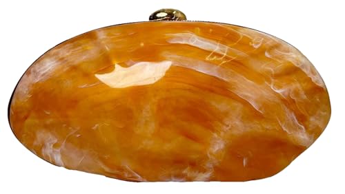 Caistre Damen Acryl Abendtasche 2025 Glitzer Marmor Clutch Geldbörse Trendy Hochzeit Party Abschlussball Handtasche, Champagner, Einheitsgröße von Caistre
