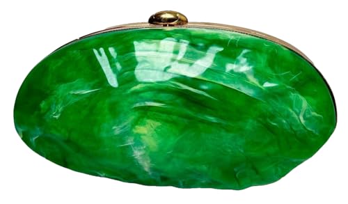 Caistre Damen Acryl Abendtasche 2025 Glitzer Marmor Clutch Geldbörse Trendy Hochzeit Party Abschlussball Handtasche, Grün , Einheitsgröße von Caistre