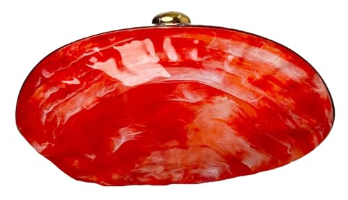 Caistre Damen Acryl Abendtasche 2025 Glitzer Marmor Clutch Geldbörse Trendy Hochzeit Party Abschlussball Handtasche, Rot/Ausflug, einfarbig (Getaway Solids), Einheitsgröße von Caistre
