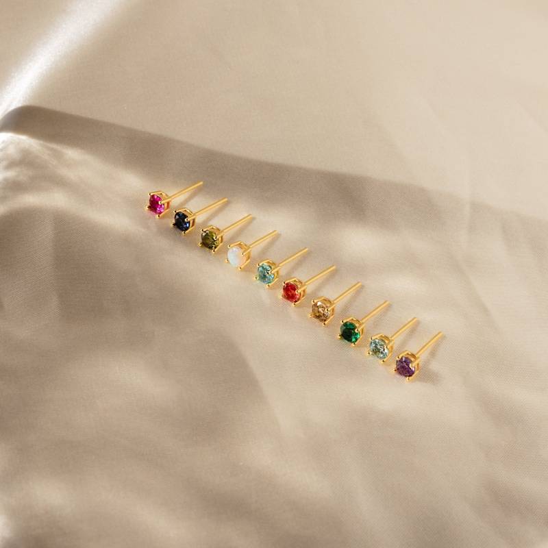 4 Mm Geburtsstein Ohrstecker Von Caitlyn Minimalist Zierliche Alltägliche Edelstein Ohrringe Schmuck Neue Mutter Geschenk Er322 von CaitlynMinimalist