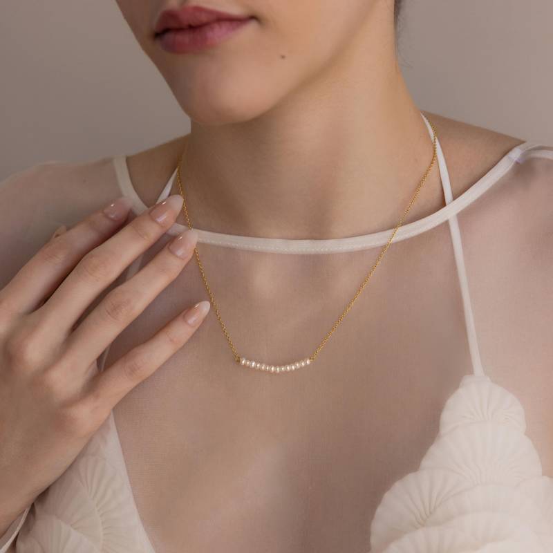 Caitlyn Zierliche Perlen Halskette Von Minimalist Edelstein Eleganter Brautschmuck Schwiegermutter Geschenk Nr273 von CaitlynMinimalist