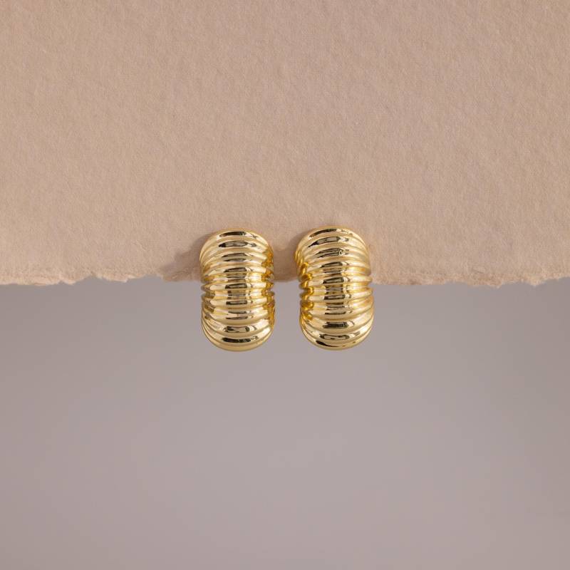 Chunky Gerippte Ohrstecker Von Caitlyn Minimalist Halbkreis Creolen Mutige Spirale Statement Ohrringe Sommer Schmuck Geschenk Er634 von CaitlynMinimalist