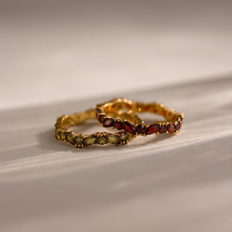 Marquise Birthstone Tennis Ring Von Caitlyn Minimalistisch Vintage Edelstein Eternity Brautschmuck Benutzerdefiniertes Jubiläumsgeschenk Rm173 von CaitlynMinimalist