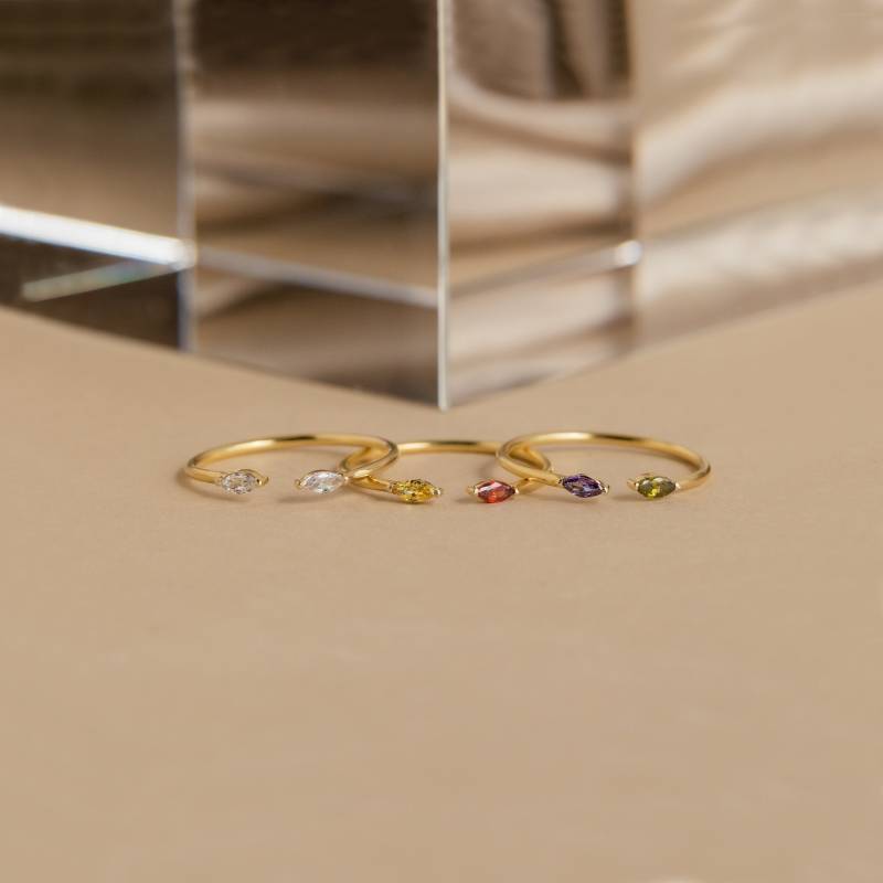Marquise Geburtssteine Ring Von Caitlyn Minimalist Zierlicher Edelstein Personalisierter Schmuck Beste Freundin Geschenk Perfektes Mutter Rm92 von CaitlynMinimalist